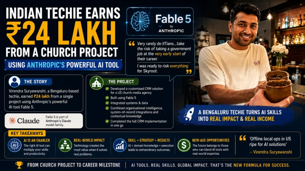 Bengaluru software developer sharing his success after completing a high-value AI-powered CRM project.